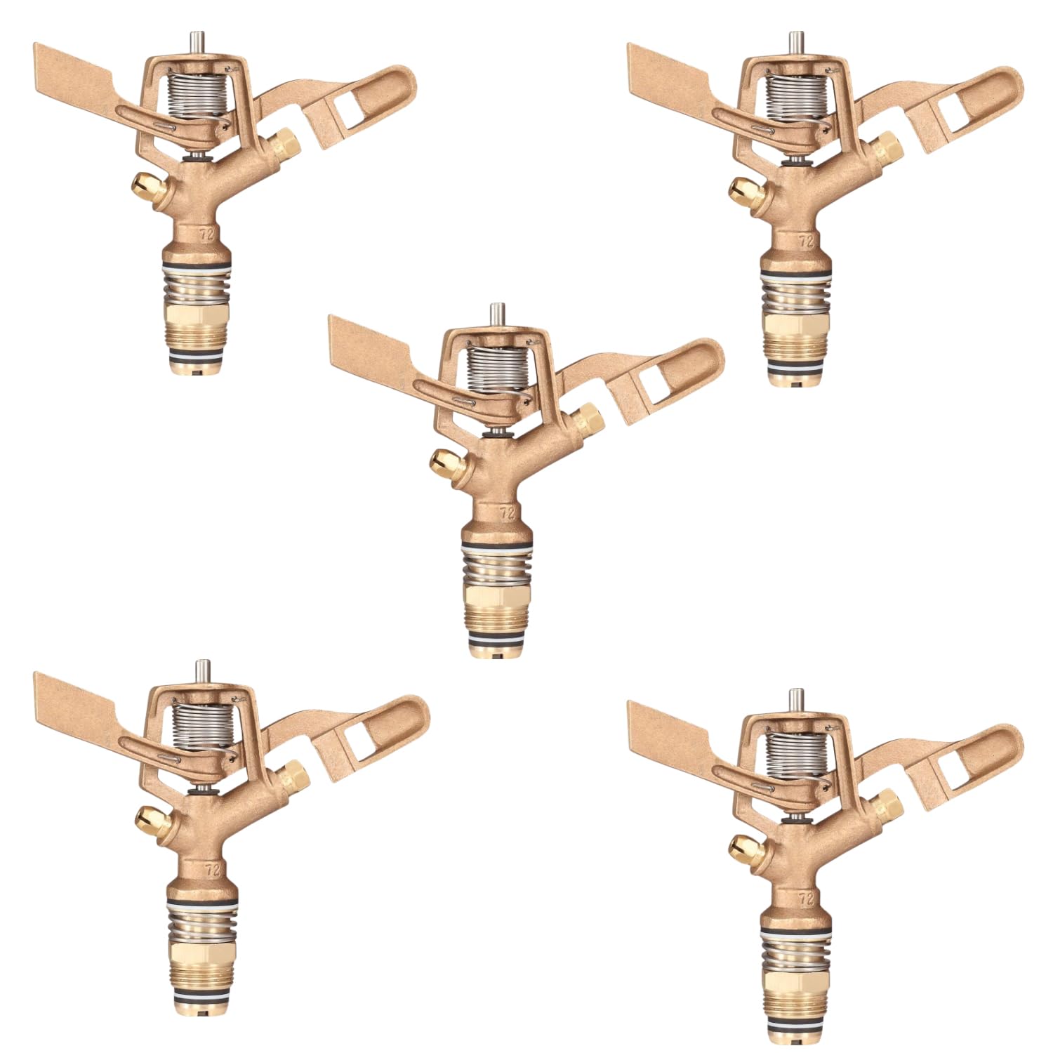 FarmEarth Brass Nozzle Rotating Water Sprinkler for Garden & Agriculture 360 Degree Irrigation 20mm or 3/4 Inch Pack of 5-image-35