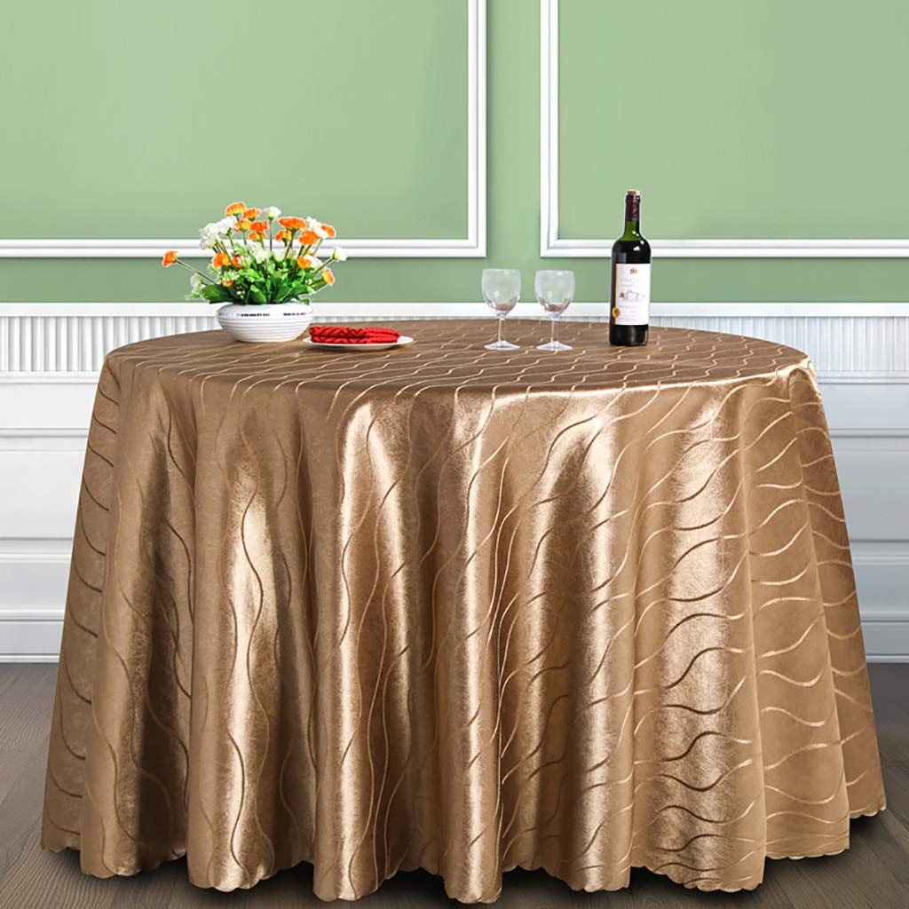 Nappe ronde de banquet marron 260cm haut de gamme pour grand restaurant