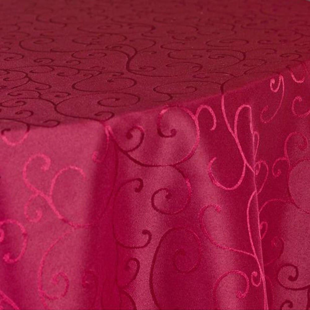 Polyester Tablecloth Round Tablecloth Table Cover (Red, 78.70 Inch)