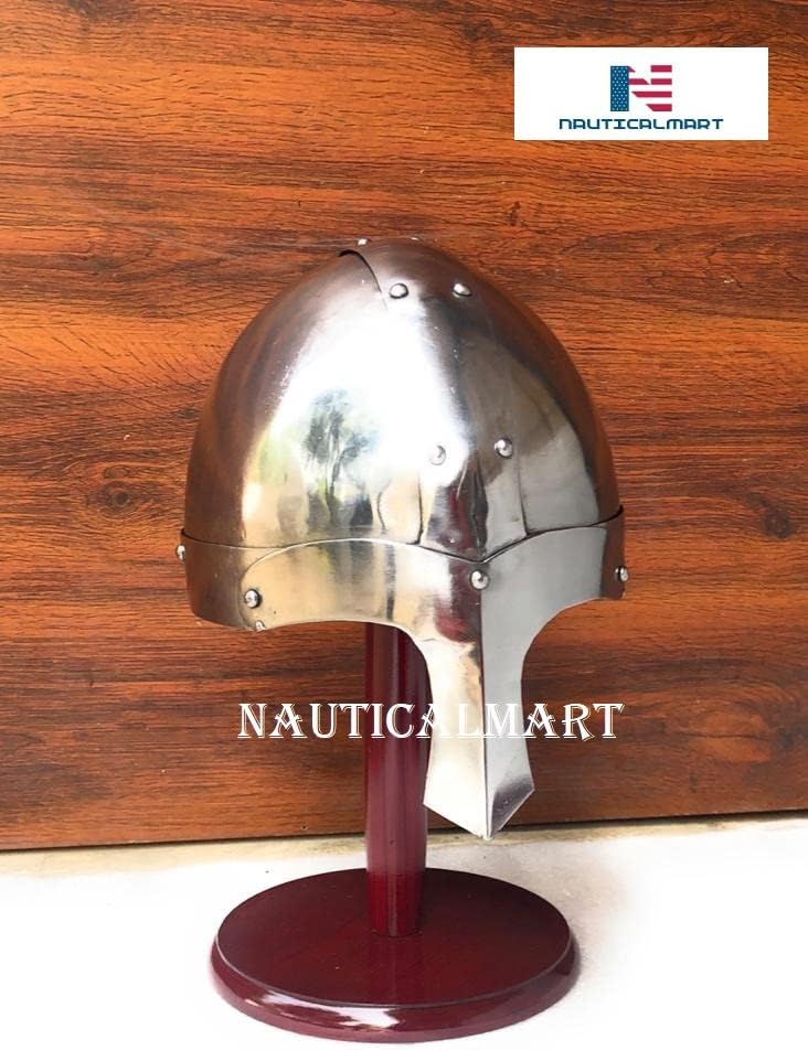 Wooden Helmet Stand Solid Medieval Roman Viking Helmet Display Stand Mask Display Templar Spartan Cosplay LARP Knight Stand