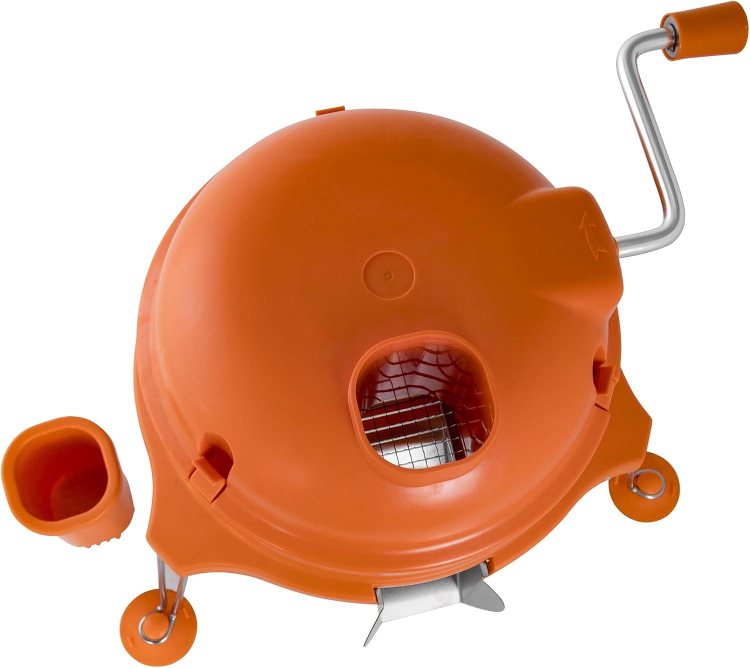 CLIVA Commercial Vegetable Dicer & Cuber Machine - Manual Tabletop Heavy Duty 1/4" Food Prep Cutter for Potatoes, Carrots, Onions - Ergonomic Orange Kitchen & Restaurant Cutting Tool