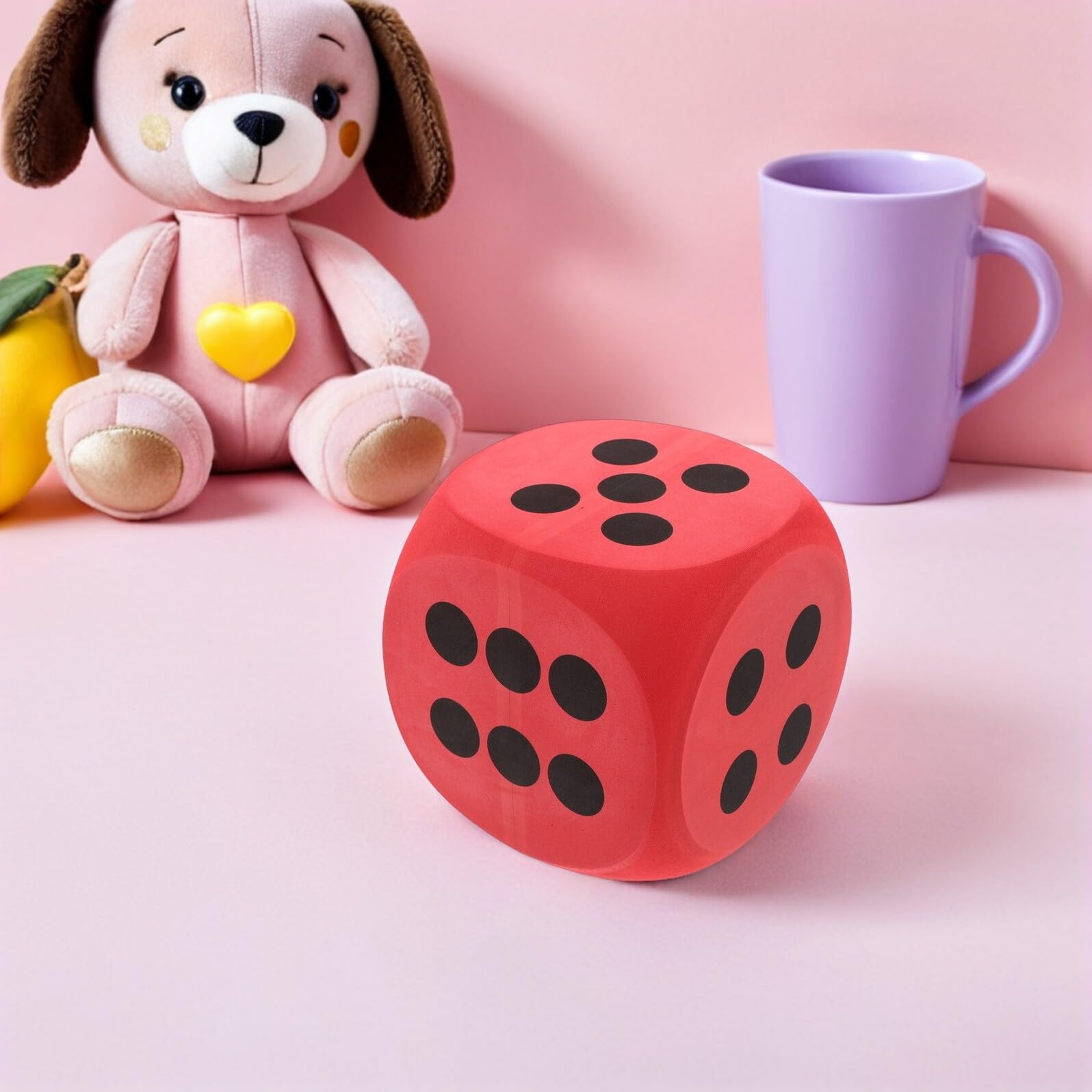 Dados de Espuma Eva de 15cm, Grandes, Rojos, para Niños