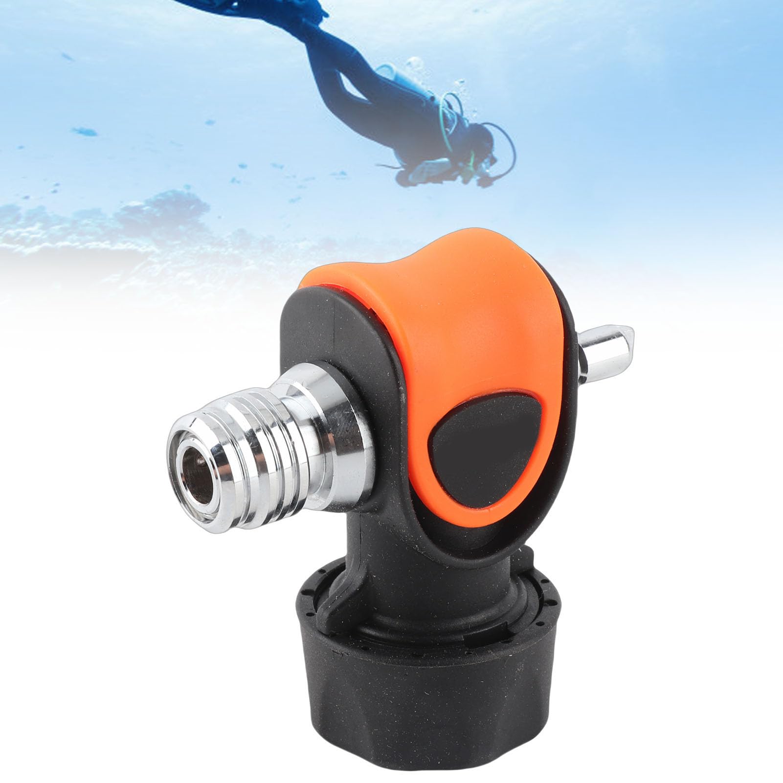 Alomejor Zumbador de Buceo, Señal Acústica de Buceo Submarina de Seguridad Universal, Bocina única de Acero Inoxidable para Submarinismo