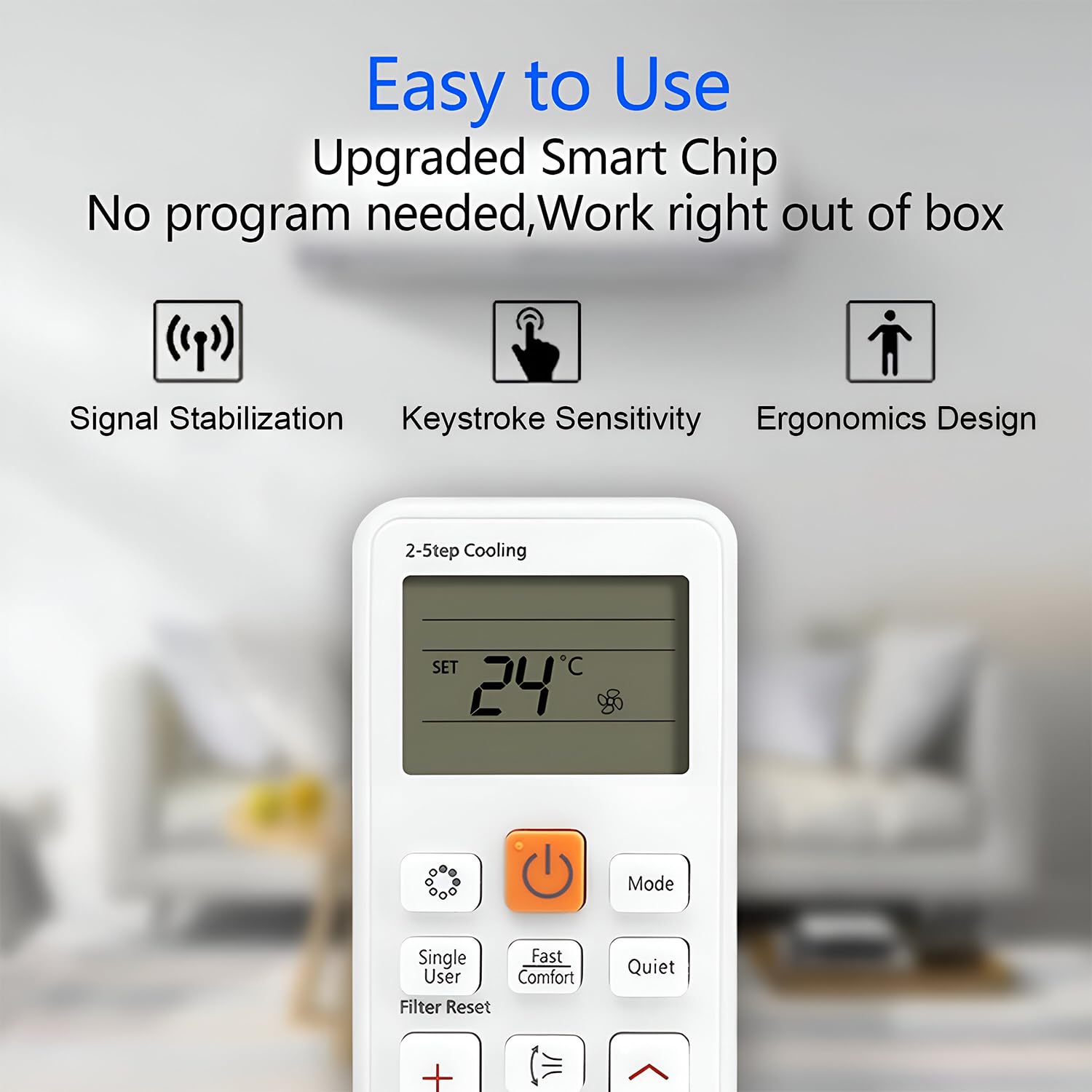 HICLE AC Remote Control for Samsung Air Conditioners | Compatible with Samsung Split & Window AC Models - No Setup Required 3