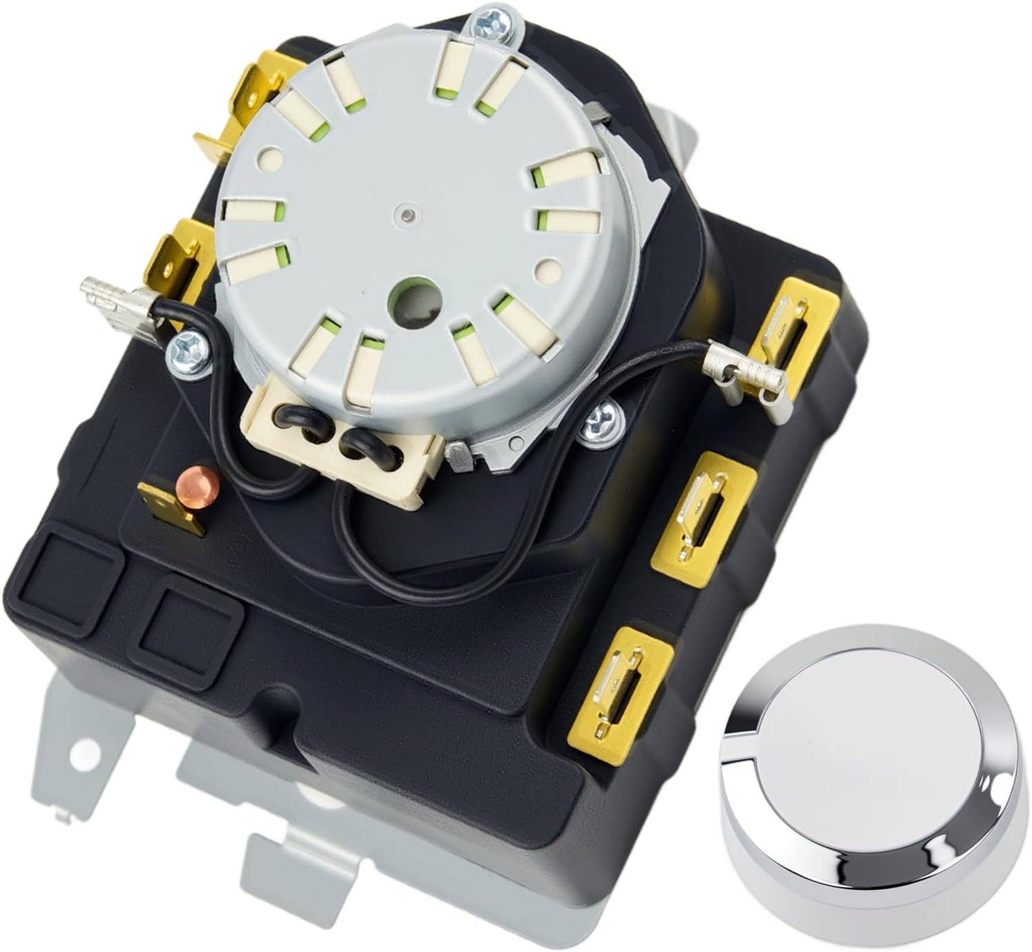 WE04X25280 Dryer Timer with WE01X24552 Control Knob for GE Electric Dryer Model GTD33EASK0WW GTD33EASK1WW GTX33EASK0WW GTX33EASK1WW