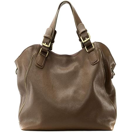 OH MY BAG Sac porté épaule Cuir porté main bandoulière et de travers Femmes  en véritable cuir fabriqué en Italie - modèle CAMELIA Taupe foncé- SOLDES:  Amazon.fr: Chaussures et Sacs