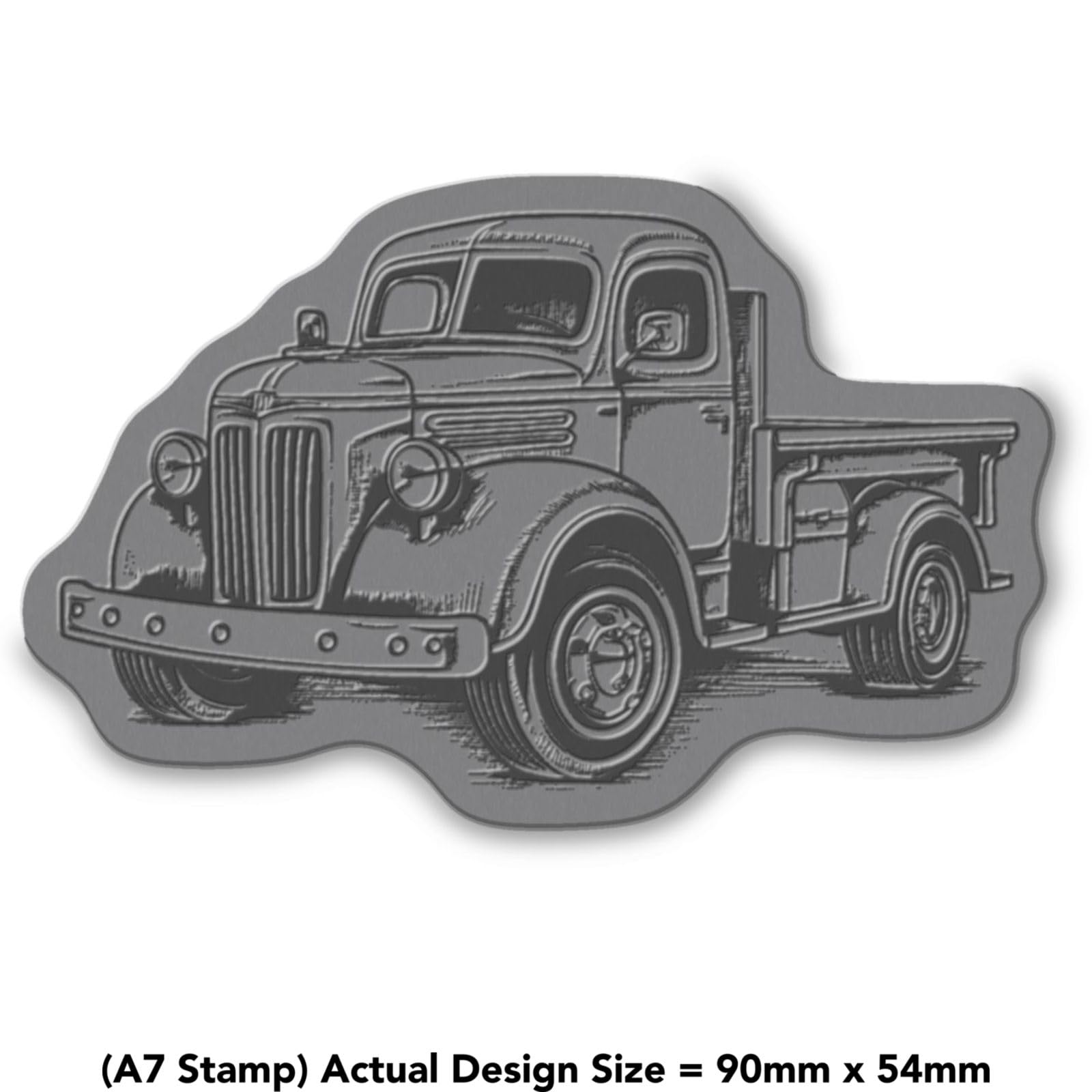 'Vintage Truck' Rubber Stamp - Unmounted Design for Crafting & Scrapbooking, A7 (RS00048847)