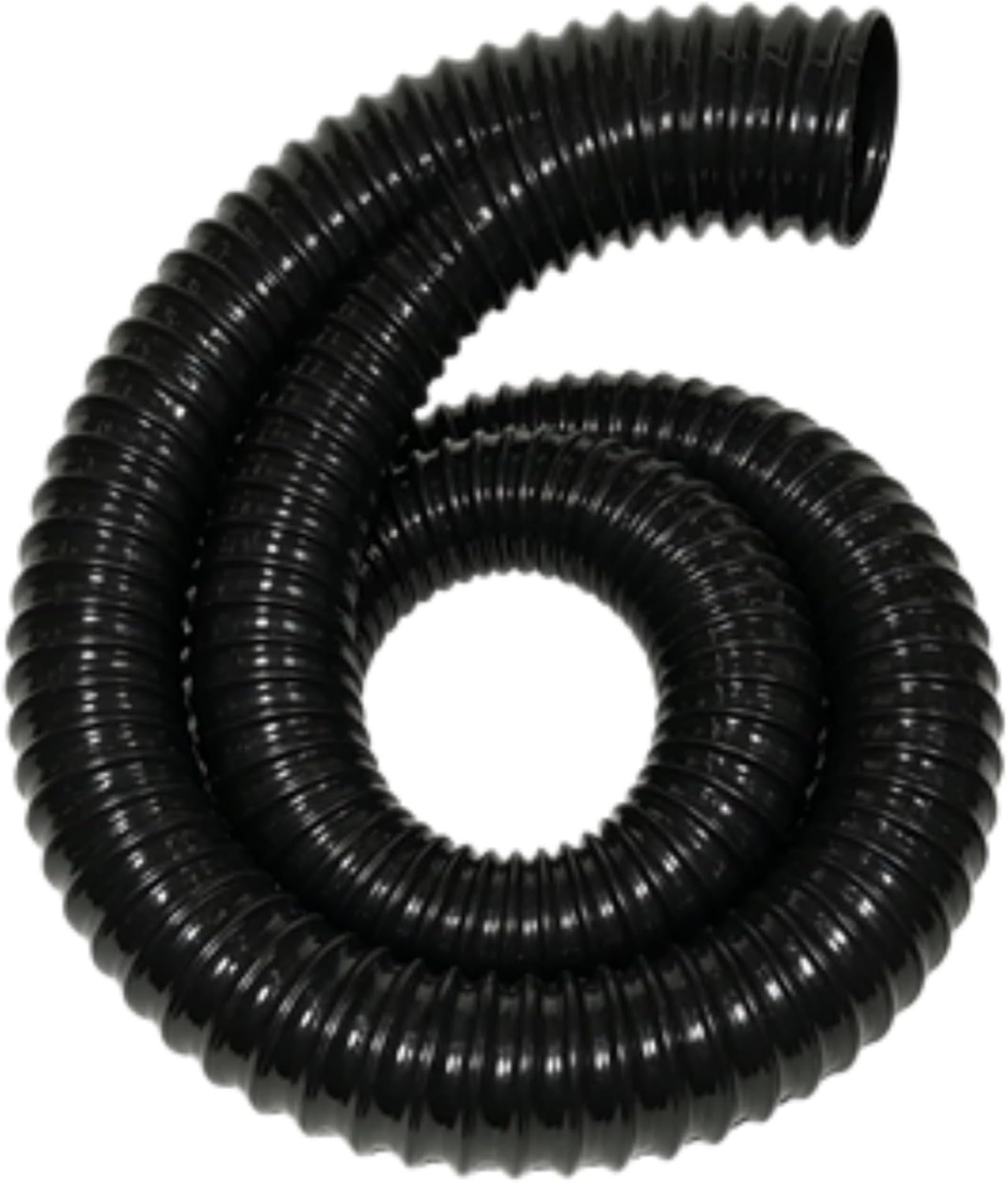 Flexible Transparent Black PU Debris Hose, 60mm ID, 1m Length, 0.63-2mm Thickness, for Industrial Vacuum Extractor(0.93mm)