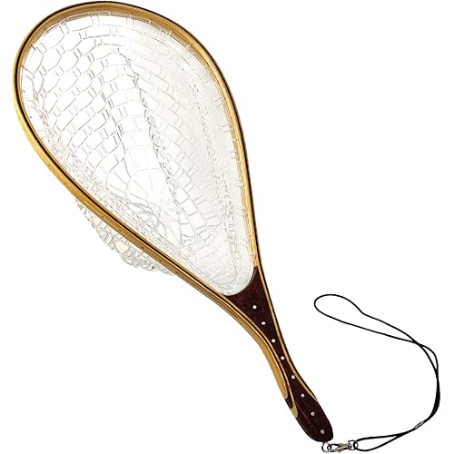 Aventik Fly Fishing Net Landing Net Trout Net Rubber Fishing Net Wade Fishing Surf Fish Fresh Water Fishing Saltwater Fishing