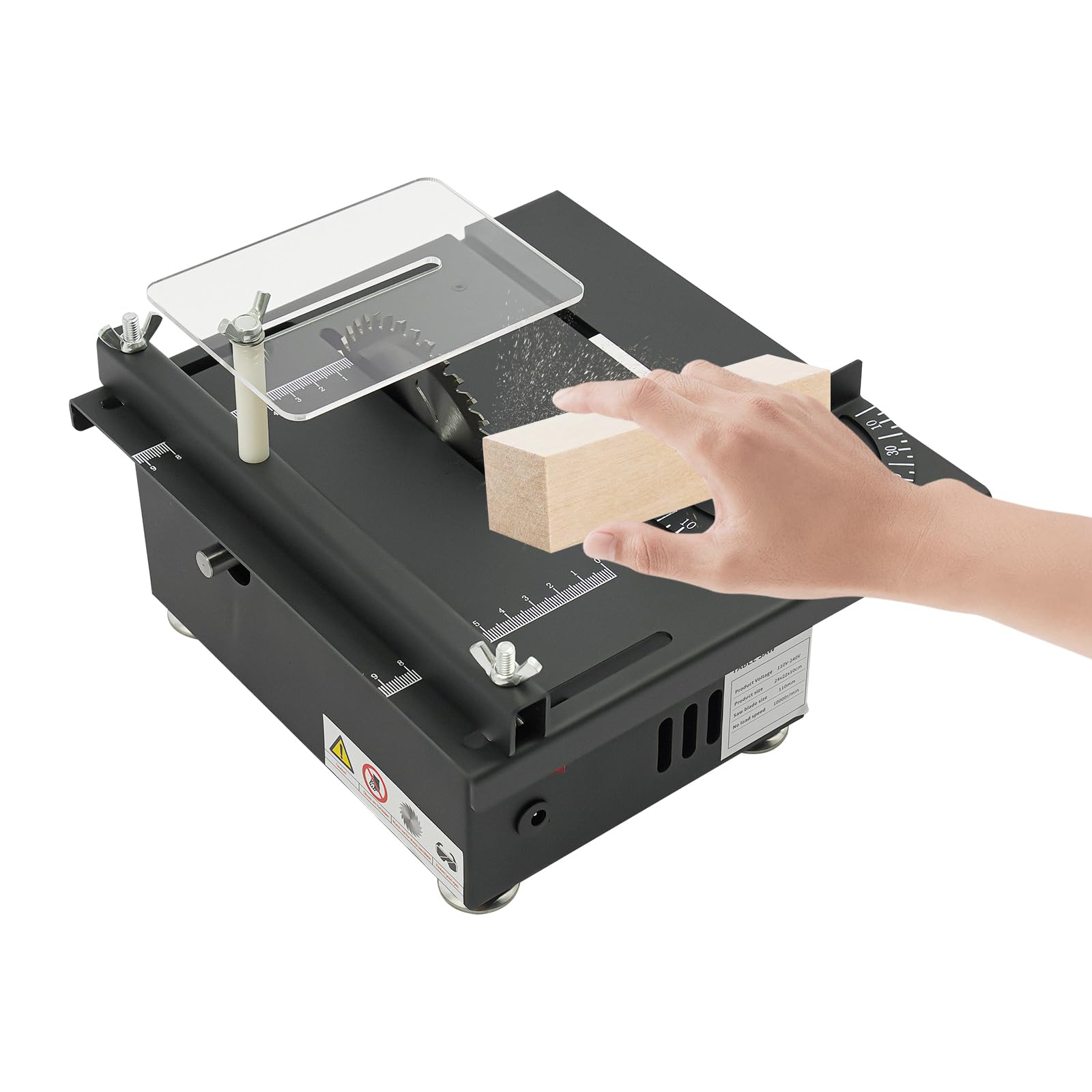 Mini stołowa pilarka tarczowa, 7 biegów, regulowana, wielofunkcyjna obróbka drewna, "zrób to sam", 200 W, 10 000 obr./min, elektryczna frezarka stołowa do cięcia drewna 0-90°, do majsterkowania