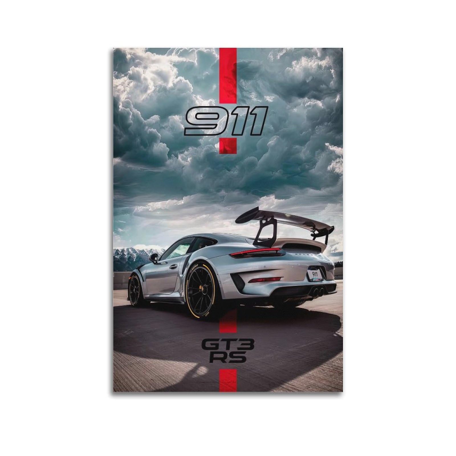 OKAHYS 991.2 911 GT3 RS Super Racing Car Artwork Poster Decorative Painting Canvas Wall Artworks Picture 20x30inch(50x75cm)