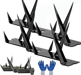 Metal Anti Climb Spikes for Fences and Walls, Effectively Avoided Invaders Climbing Attempts.8 PCS, 122 Inch