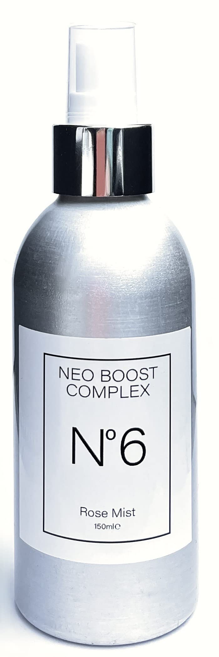 No.6 Rose Mist. 99% Natural. Botanical Flower Water. Soothe, Hydrate & Refresh Skin. with Rose Quartz Extract & Crystal. 150ml