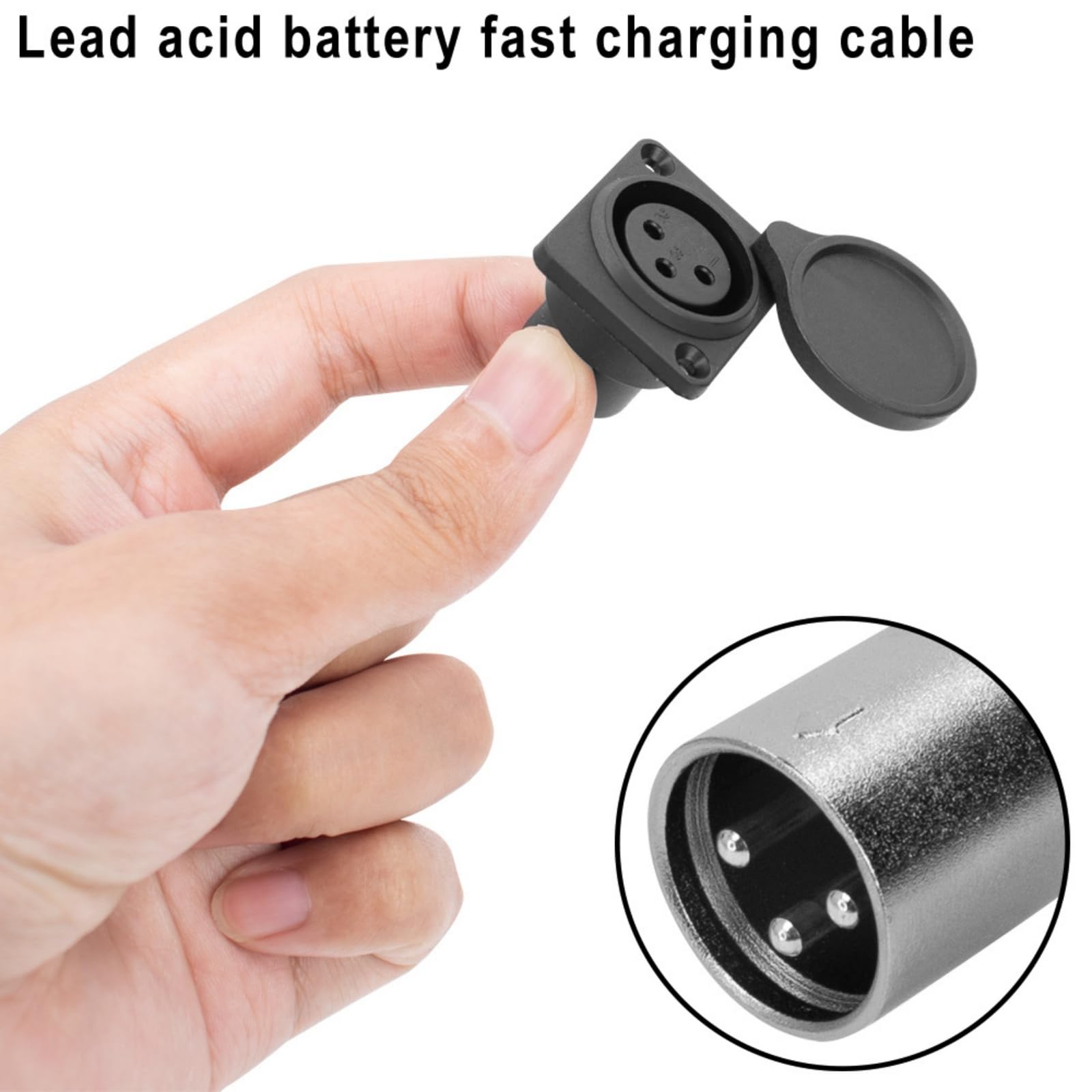 Adattatori connettore porta di ricarica batteria 3Pin Inline presa presa bici elettrica pezzo di ricambio bici elettrica pezzo di ricambio