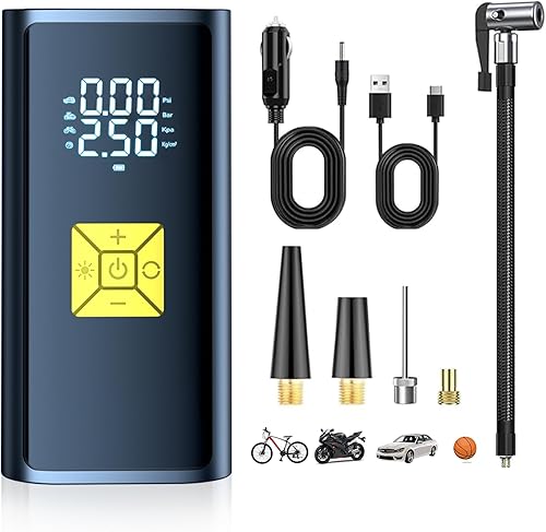 Inflador de neumáticos portátil 2023, bomba de aire de 20000 mAh para neumáticos de automóvil, inflado eléctrico de neumáticos de 150 PSI, bomba de
