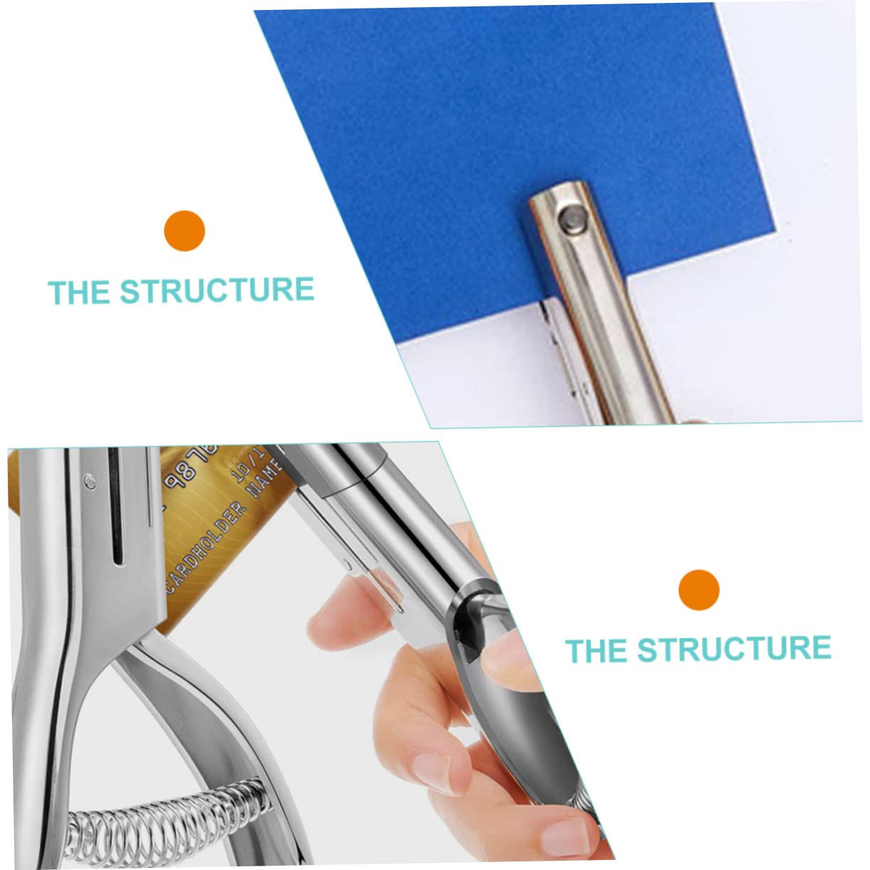 TEHAUX Perforatrice Per Carta Punzone Indurito Diametro Per Cerchi in Plastica Compatibile Carte Fino Di Spessore Fessura Di Raccolta Scarti