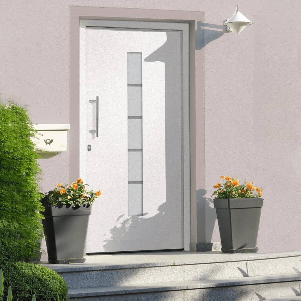 Haustür Aluminium und PVC Weiß 100x200 cm