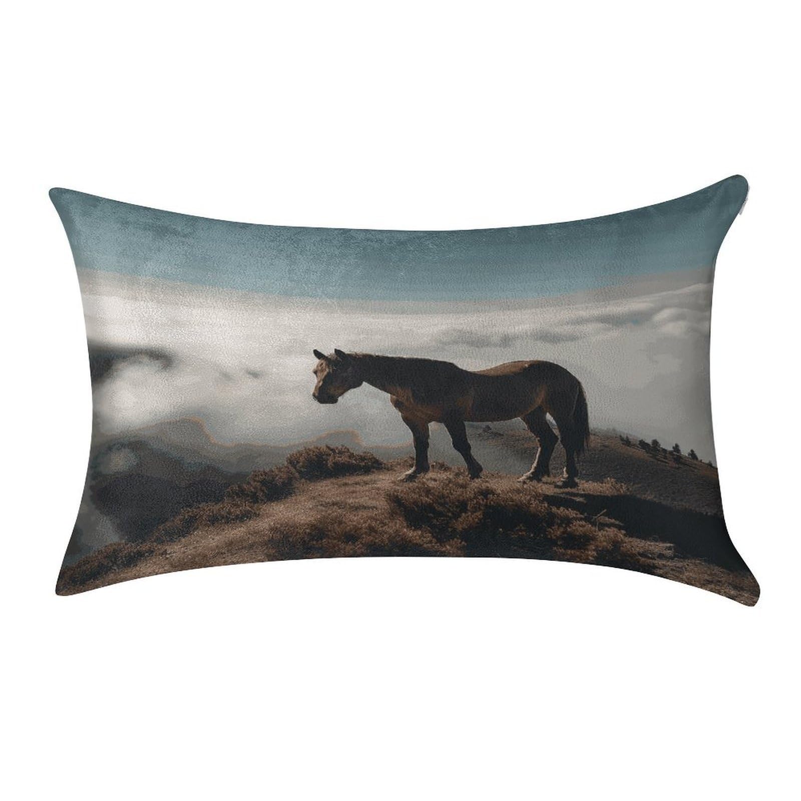 Btcowzrv Style Horse On A Misty Mountaintop Pillow Cover Pillow Case Pillowcase