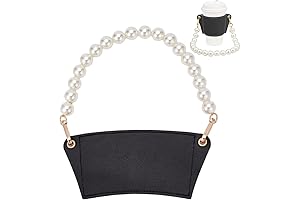 Reusable Leather Coffee Purse Sleeve with Chain