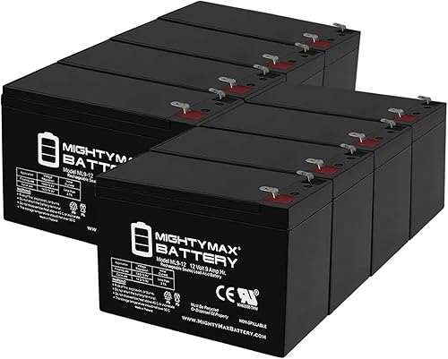 Mighty Max Battery Batería de repuesto para UPS PowerWare PWHR1234W2FR de 12V 9Ah - Paquete de 8