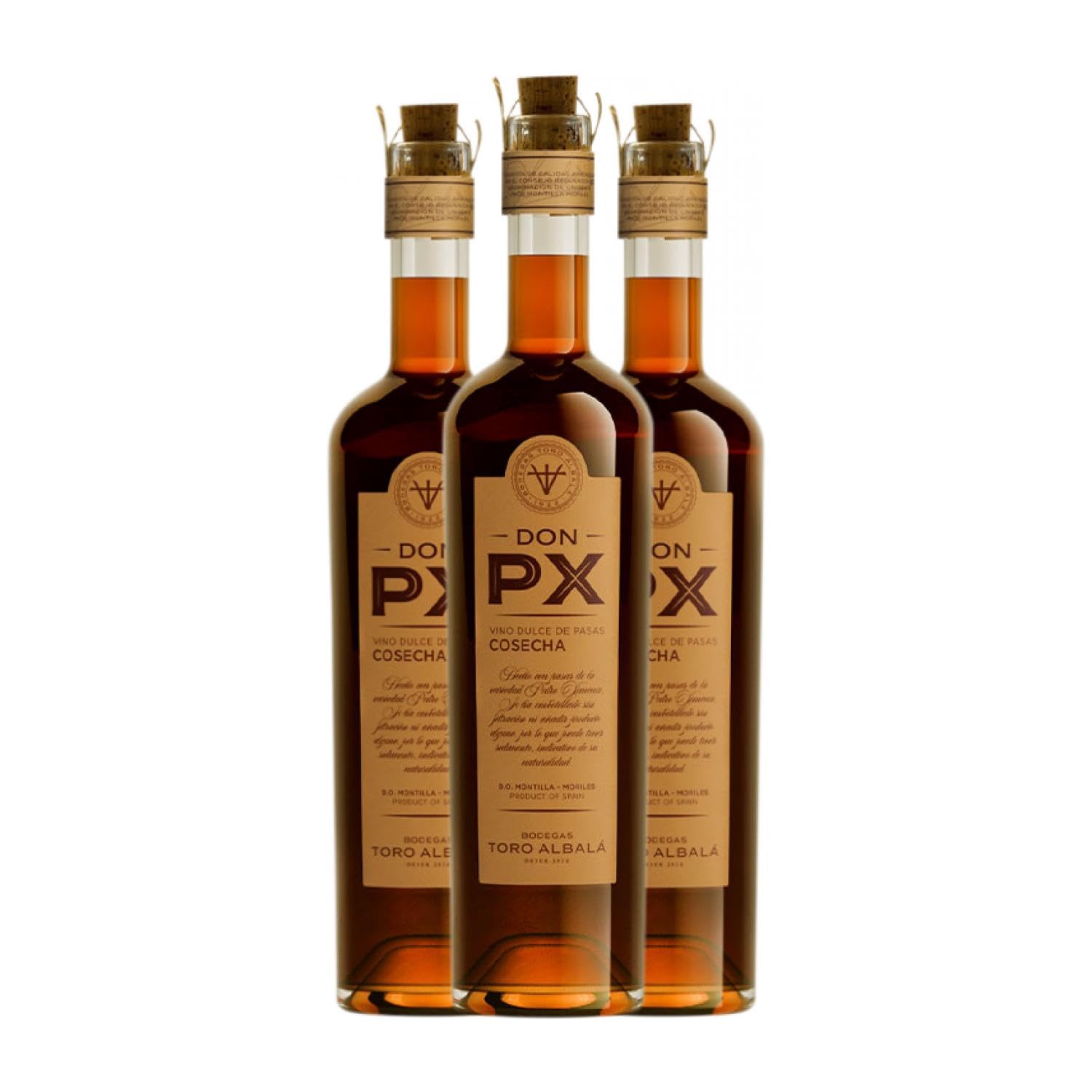 Toro Albalá Don PX Pedro Ximénez Montilla-Moriles 75 cl Vino generoso (Caja de 3 Botellas de 75 cl)