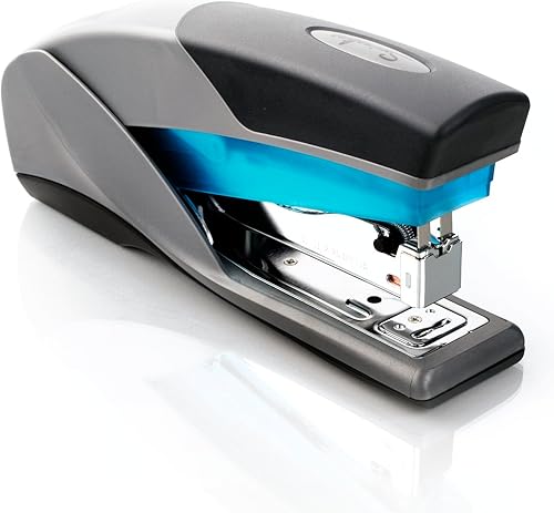 Miniatura 5 de Swingline Grapadora Optima 25 grapadora de escritorio de tamaño completo capacidad de 25 hojas esfuerzo reducido azulgris 66404 - SWI66404