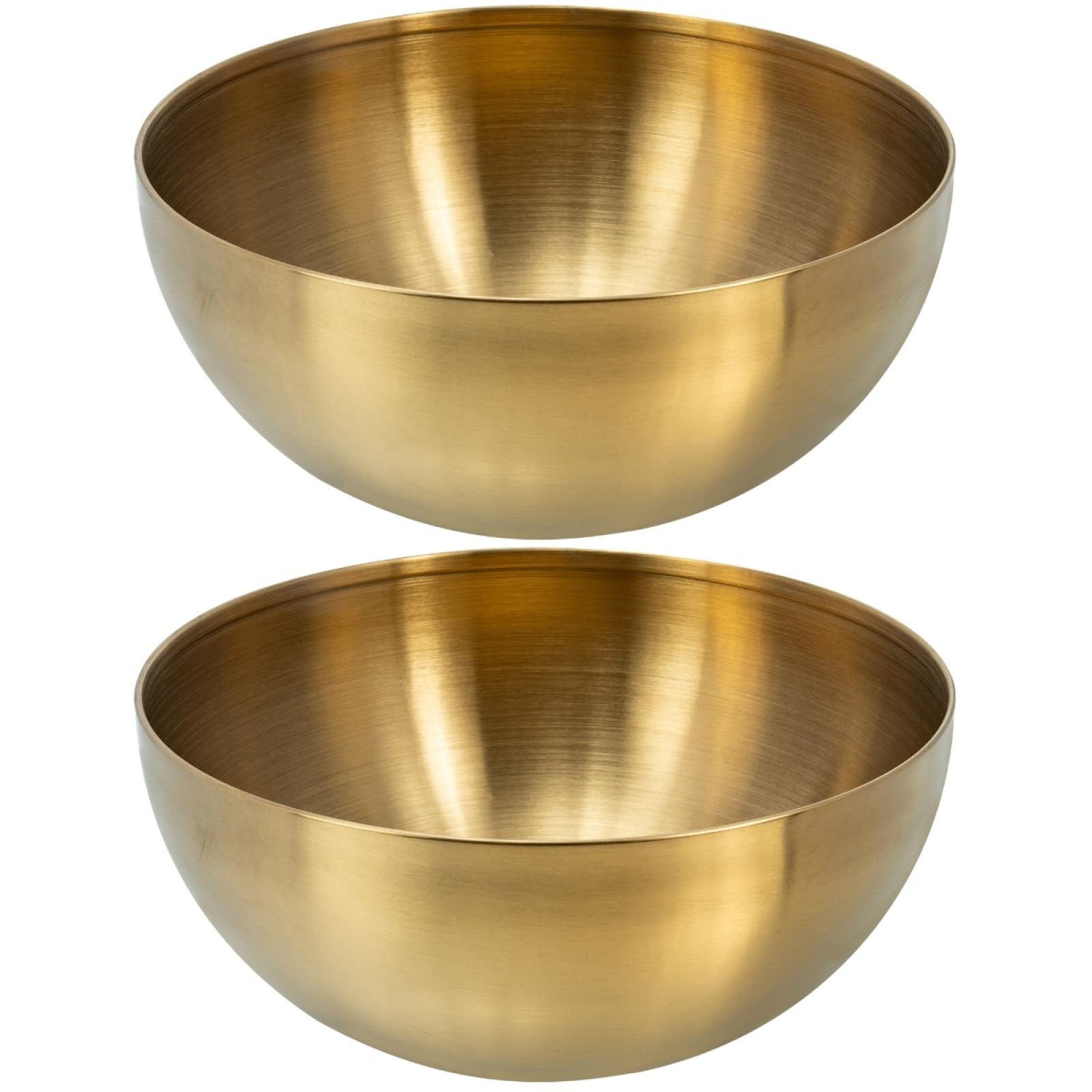 Photo 1 of *ONLY 1* Cabilock 2pcs Stainless Steel Gold Mixing Bowls 5.9 Inch Salad Bowl with Lid Multi-Function Fruit Basket for Kitchen Counter Snack Container for Family Gatherings Parties and Everyday Dining