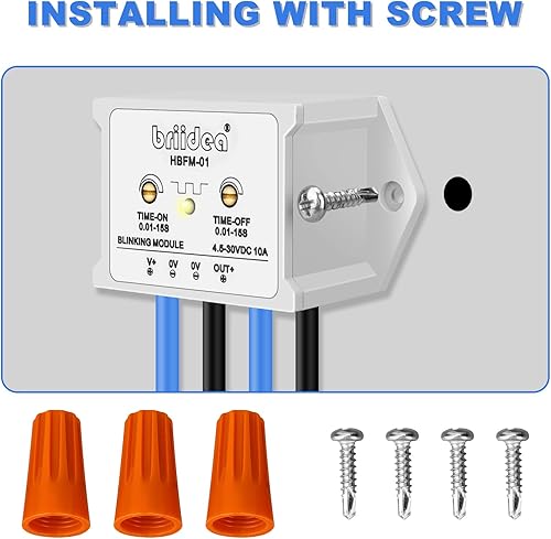 Miniatura 6 de Briidea Módulo intermitente de 10 amperios DC 4.5-30V adecuado para varias lámparas de advertencia, impermeable