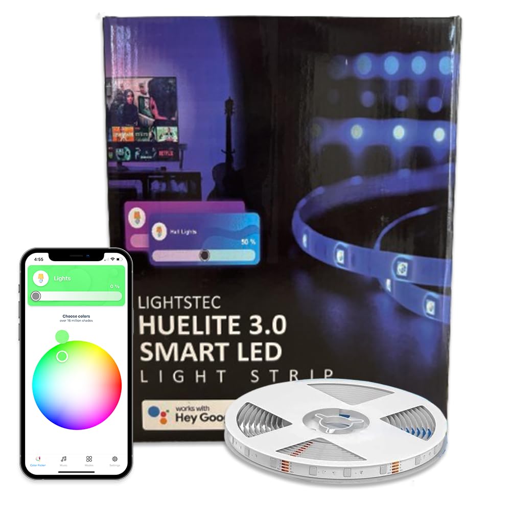 Lightstec Huelite 3.0 Smart Led Strip | 5 Meter| Music Sync| Wi-Fi RGB Light Strip| Compatible with Amazon Alexa| App Controlled Multicolor Lights (RGB 5 Meter Kit) (B0D4YT3R6H) Amazon Price History, Amazon Price Tracker