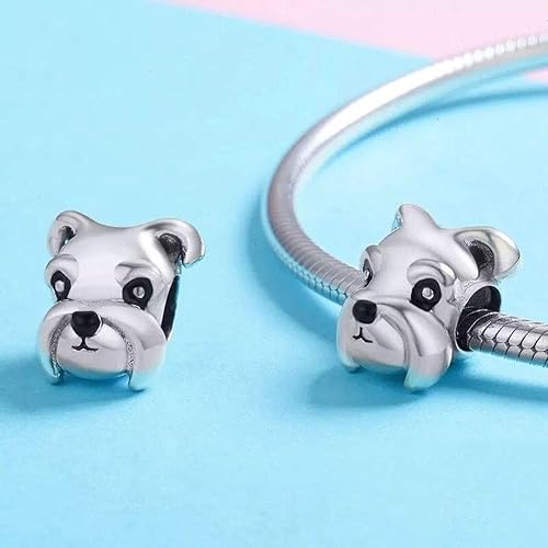 Miniatura 3 de Love - Abalorio de plata de ley para cachorros de bulldog francés para los amantes