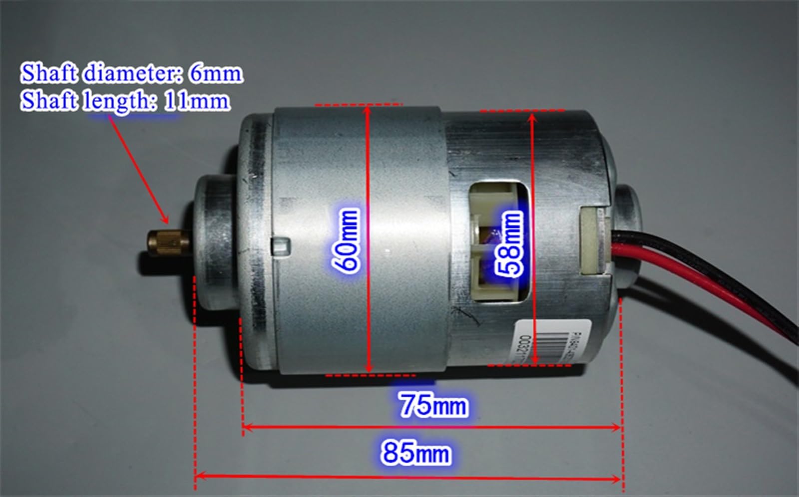 WouND 58mm Motore a 9 Teste DC 12V 18V 24V 19000rpm Motore for Utensili ad Alta Potenza ad Alta velocità Motore con Cuscinetti a Sfera 1 Pz