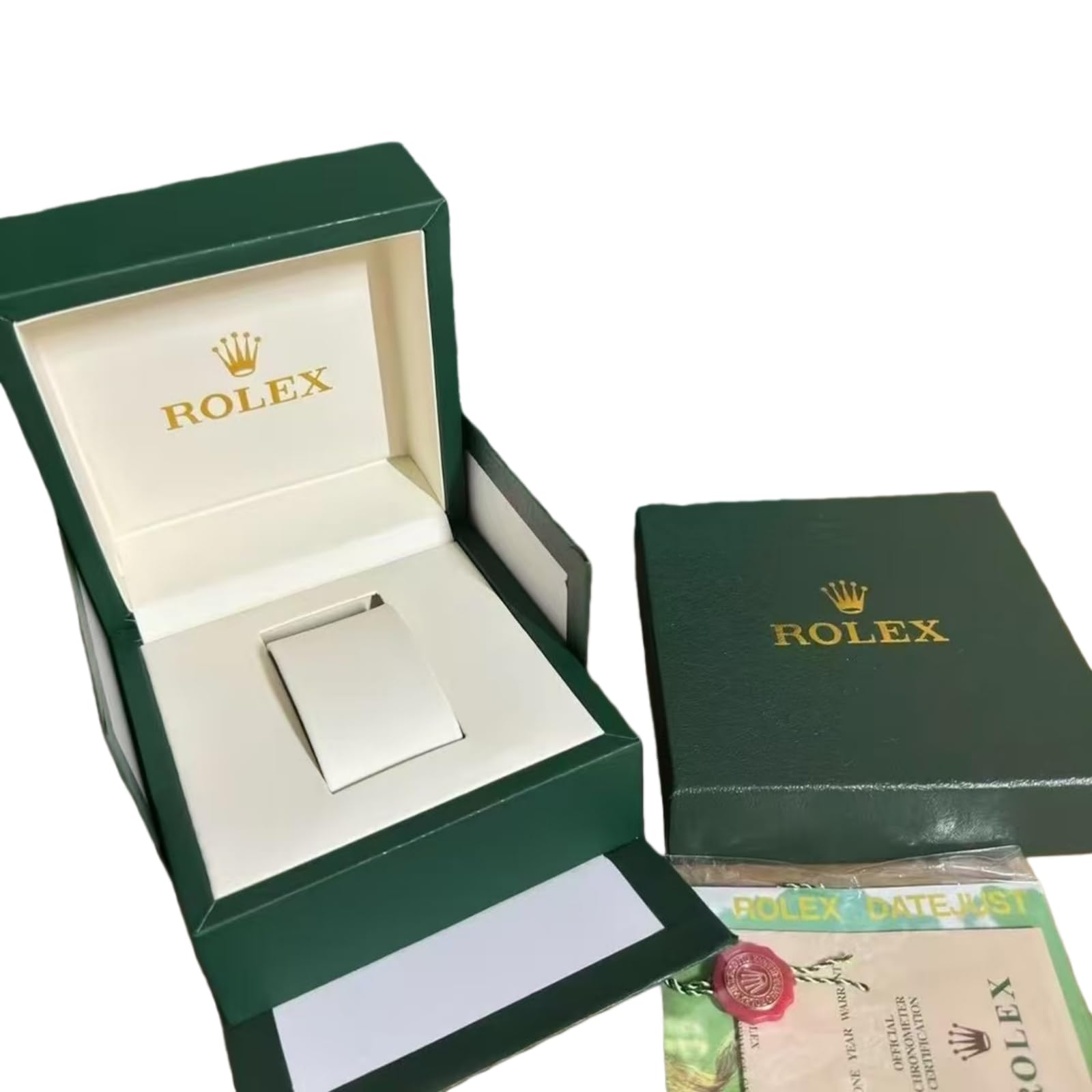 Compacta Reloj Vitrina Verde Única Ranura Almacenamiento Caja Protección Soporte con Exterior Embalaje Estuche para Rolex Box
