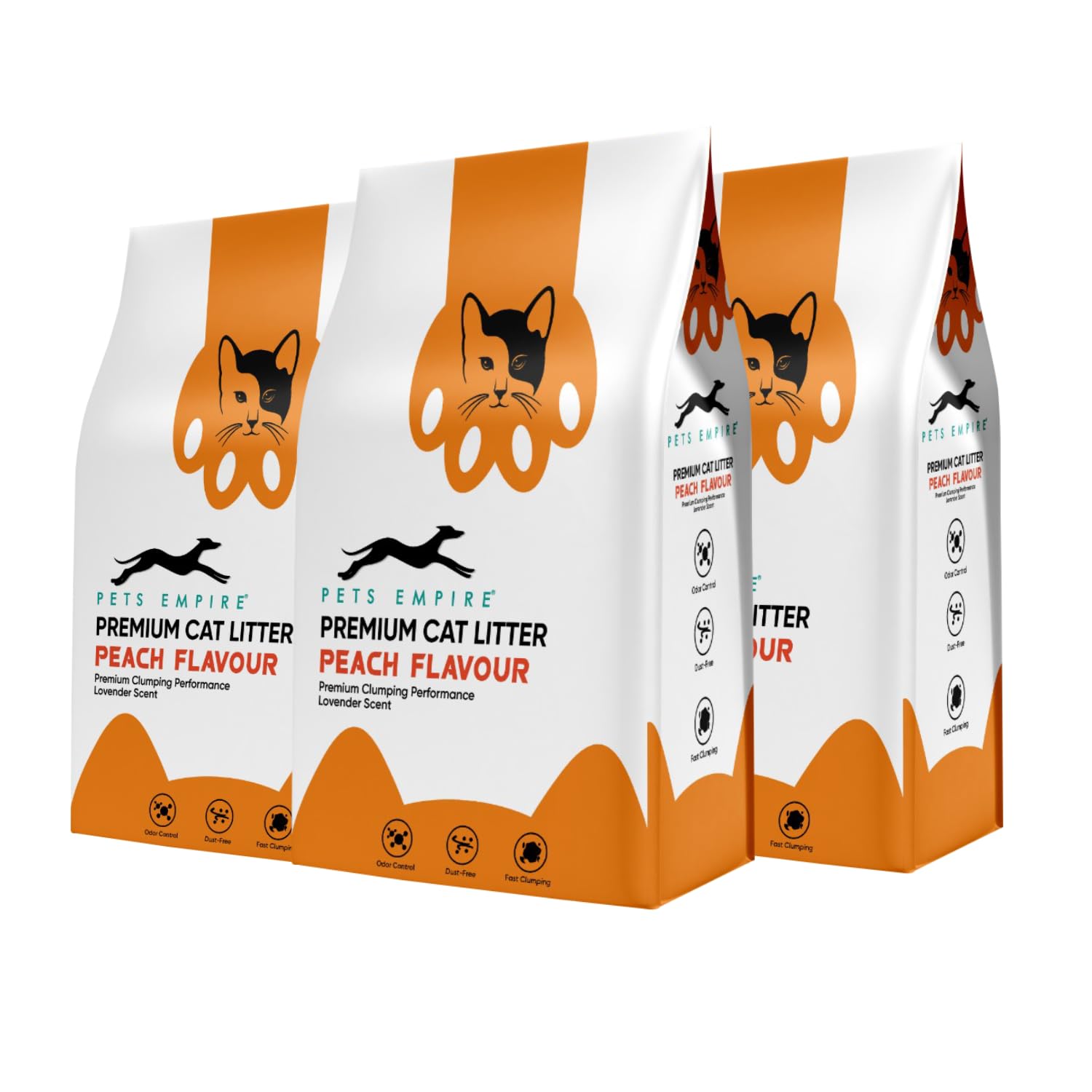 PETS EMPIRE Cat Litter, Highly Absorbent Natural Mineral Bentonite Cat Sand Litter,Scent Long Lasting No Dust Kitty Litter, Non-Tracking Cat Litter Clumping (Peach, 15 Kg) (B09RB54D55) Amazon Price History, Amazon Price Tracker