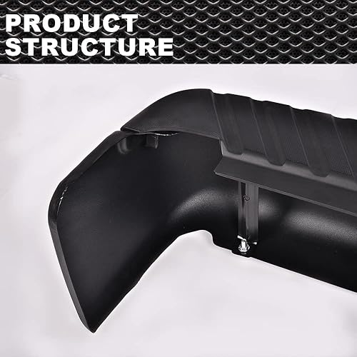 Miniatura 8 de PIT66 Parachoques trasero, compatible con Ford F-150 09-14 Conjunto completo de parachoques trasero de acero, negro