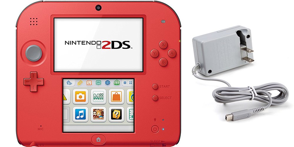 Nintendo 2DS Crimson Red 2 w/Mario Kart 7: nintendo_2ds: Video