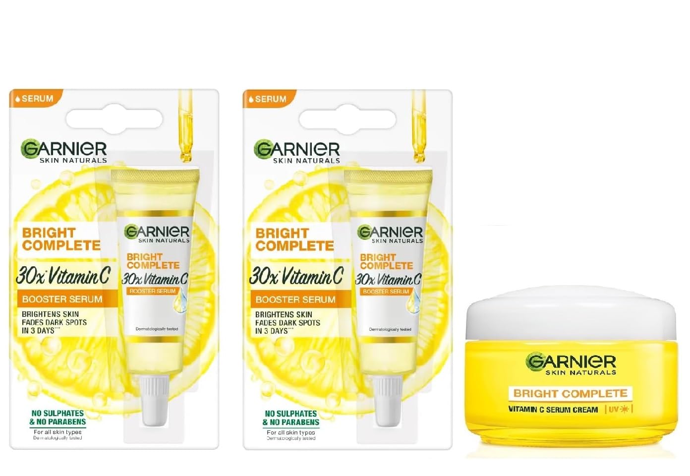 Bright Complete 2PCS Vitamin C Combo – 30X Booster Serum 7ml + Vitamin C UV Cream 23g | Brightening, Dark Spot Reduction & UV Protection (SET OF 3)-image-42