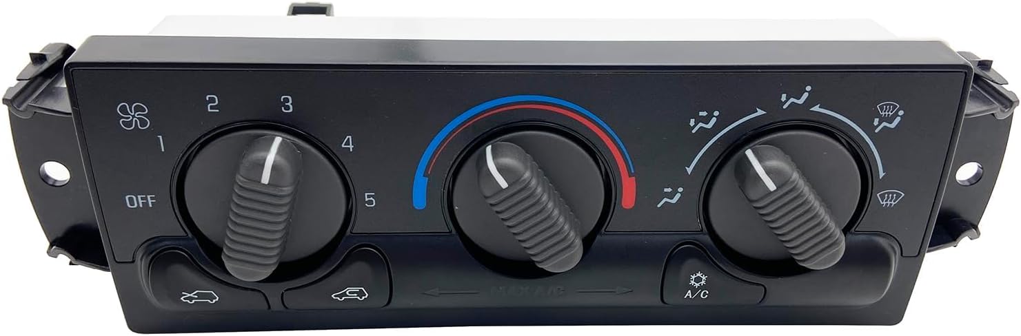 Cheriezing 599-266 Front Climate Control Module Compatible with 1999-2002 Avalanche Silverado Suburban Tahoe Sierra Yukon Escalade - wo/Rear Window Defogger