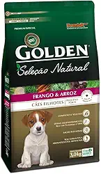 Premier Pet Ração Golden Seleção Natural Para Cães Filhote Raças Pequenas Sabor Frango E Arroz 3Kg Para Todas Grande Filhotes