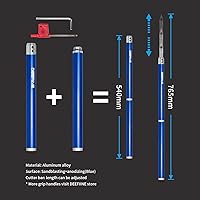 Vista 5 de Kit de herramienta de torneado de torno de carburo DEEFIINE, herramienta de desbaste y acabado de torno hueca intercambiable con mango de aleación