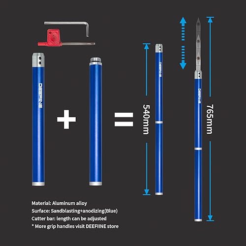 Miniatura 5 de Juego de herramientas de torneado de torno de madera con punta de carburo con lijadora de tazón, herramienta de desbaste y acabado, mango de