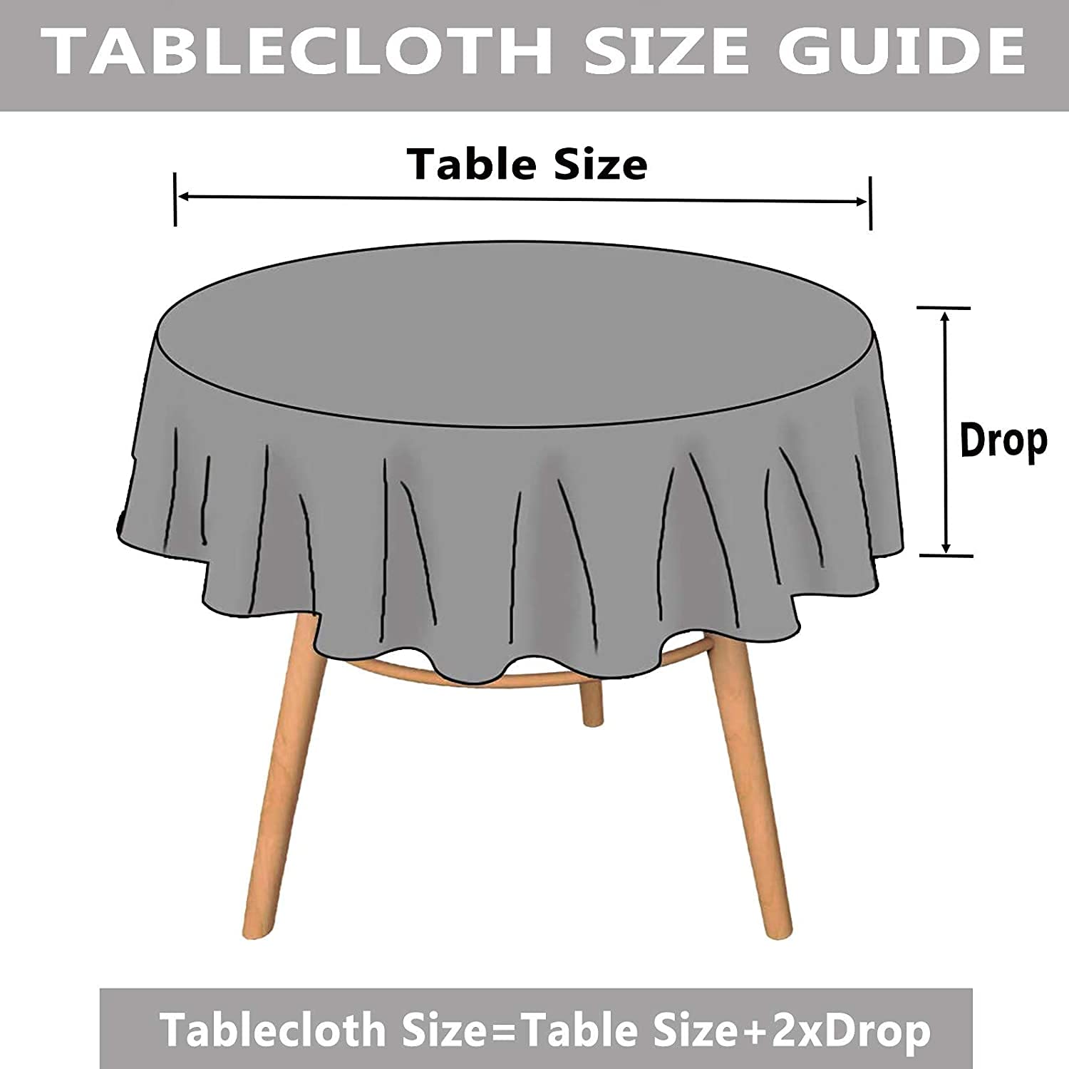 Rund Tischdecke PVC Abwaschbar 200 Wasserabweisend Lotuseffekt Tischtuch Tafeltuch Tischwäsche Draussen Garten Fleckschutz Pflegeleicht Abwaschbar Schmutzabweisend Esszimmer