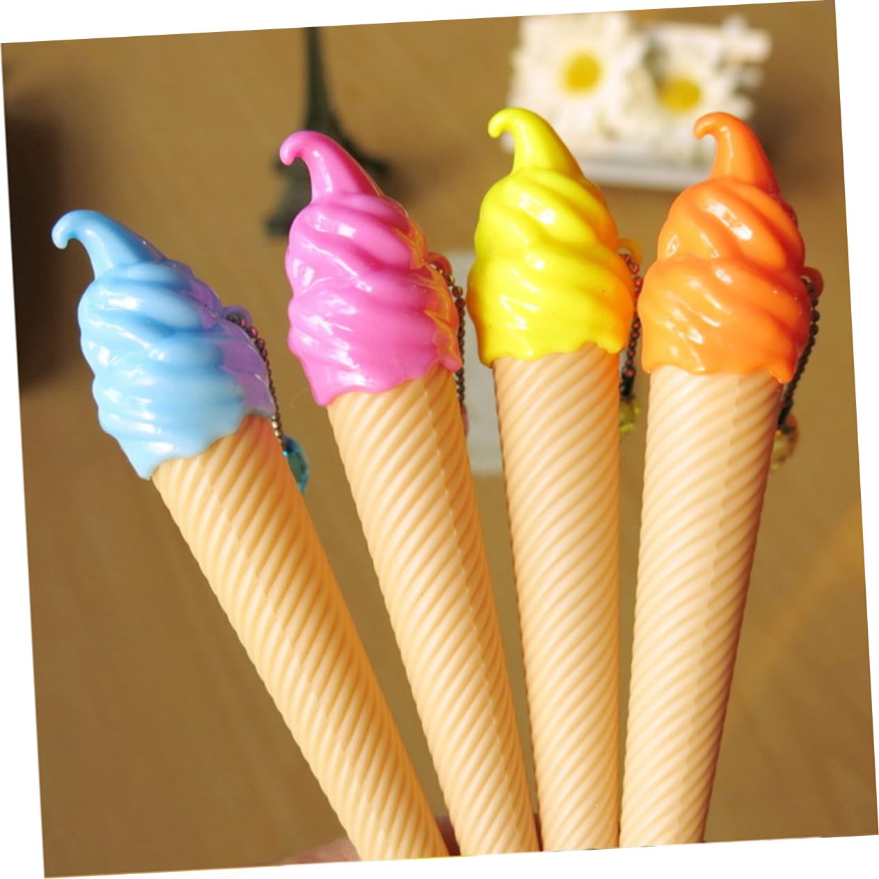 VILLCASE 48 Pièces Lot de Stylos Gel Encre Créatifs Forme de Glace Stylo à Gel Cartoon pour Scolaire Design Adorable Encre et Confortable pour Garçon Fille et Adolescents