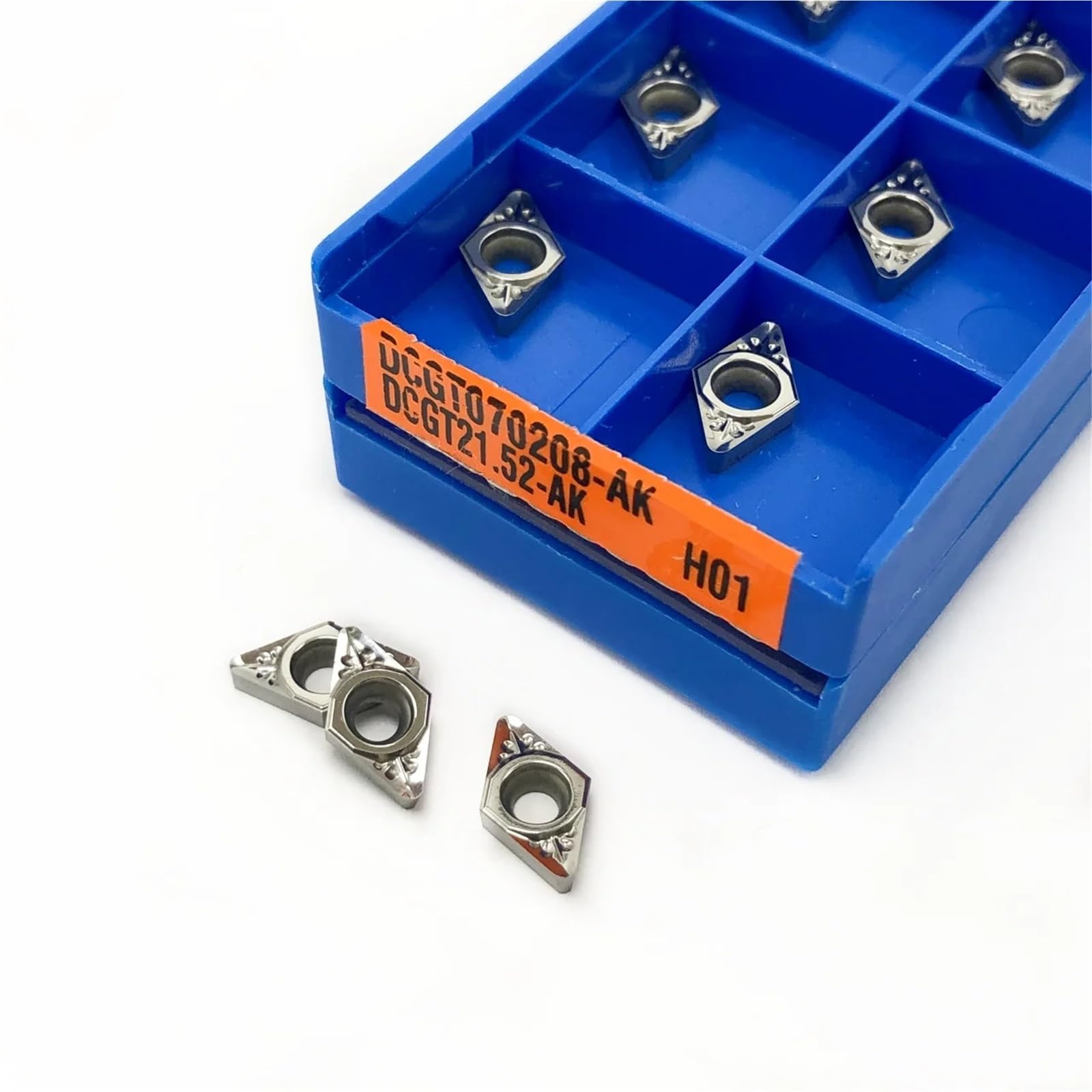 10 Uds Herramienta De Corte Aleación Aluminio Torneado Específico Inserto Carburo(DCGT070204-AK H01)