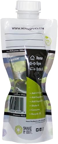 Miniatura 8 de Shake It Out Collapsible Shaker Bottle for Protein Shakes, Supplements - 12 Ounce Reusable, Recyclable, Travel Bottle