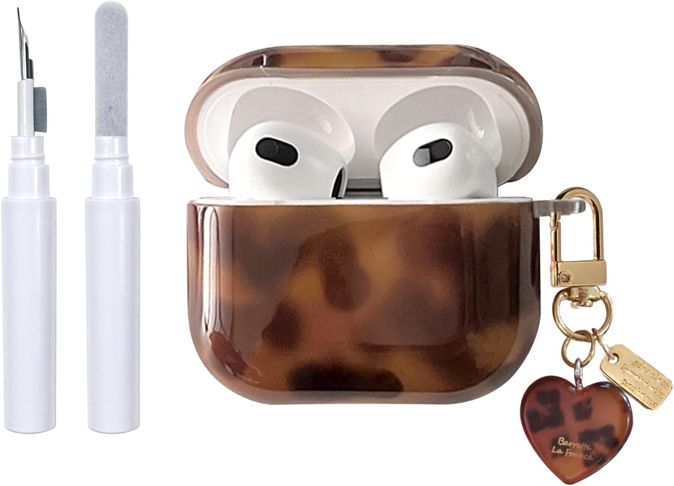 Cute Cool Brown Leopard Amber Tortoise AirPods 3 Case