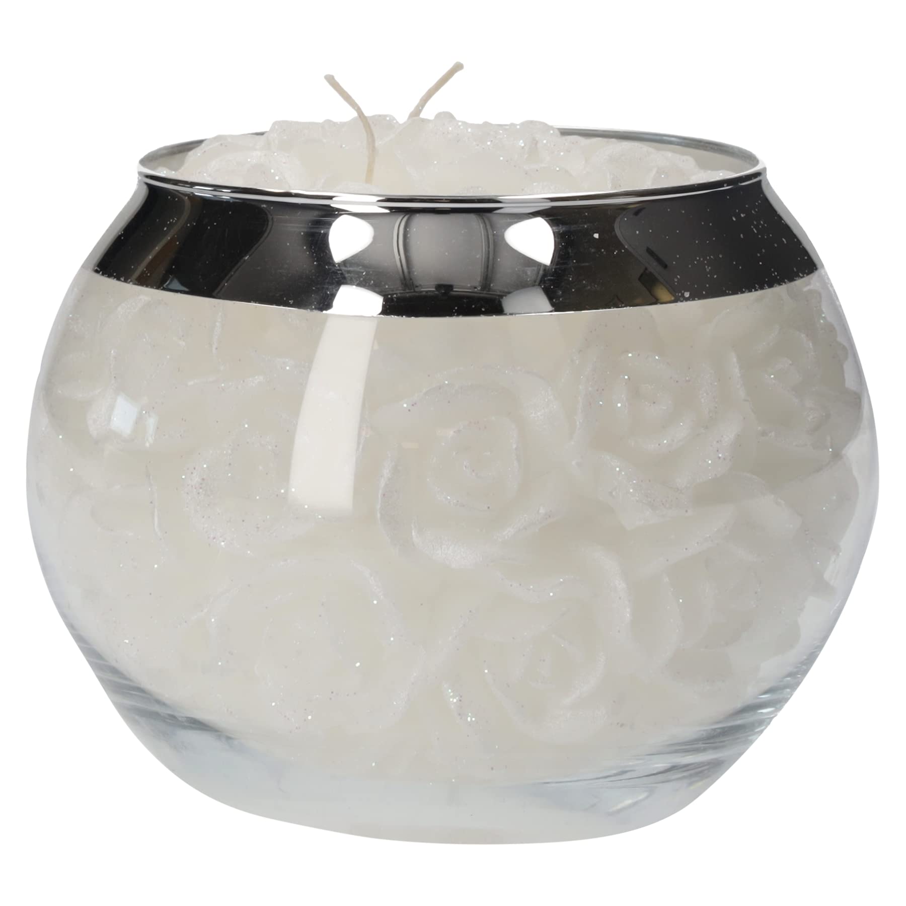 KEYHOMESTORE - Vela decorativa en tarro de cristal, ideal para decoración de interiores.