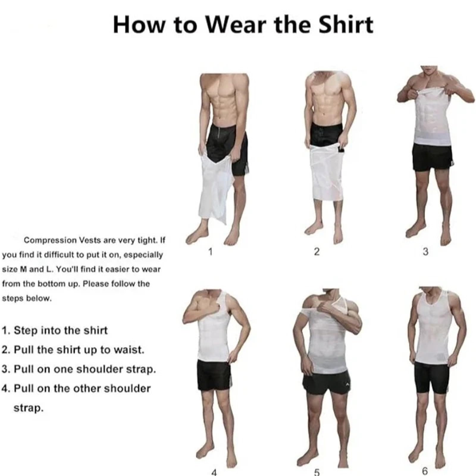 Body Shaper Weste für Männer Kompressionsshirts for Männer Shapewear for Brust und Bauchkontrolle, Body Shaper, Abnehmen, Unterhemd, Workout-Weste, Tanktop Für Fitness geeignet(White,XXL)