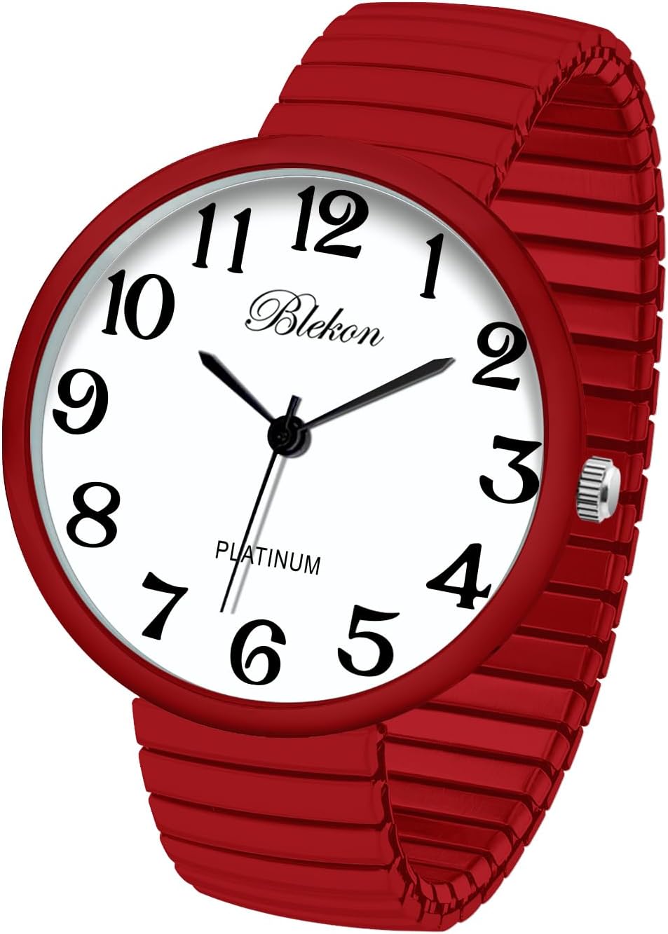 Blekon Collections New Super Large Face Stretch Band Japanese Movement PC21J Fashion Watch