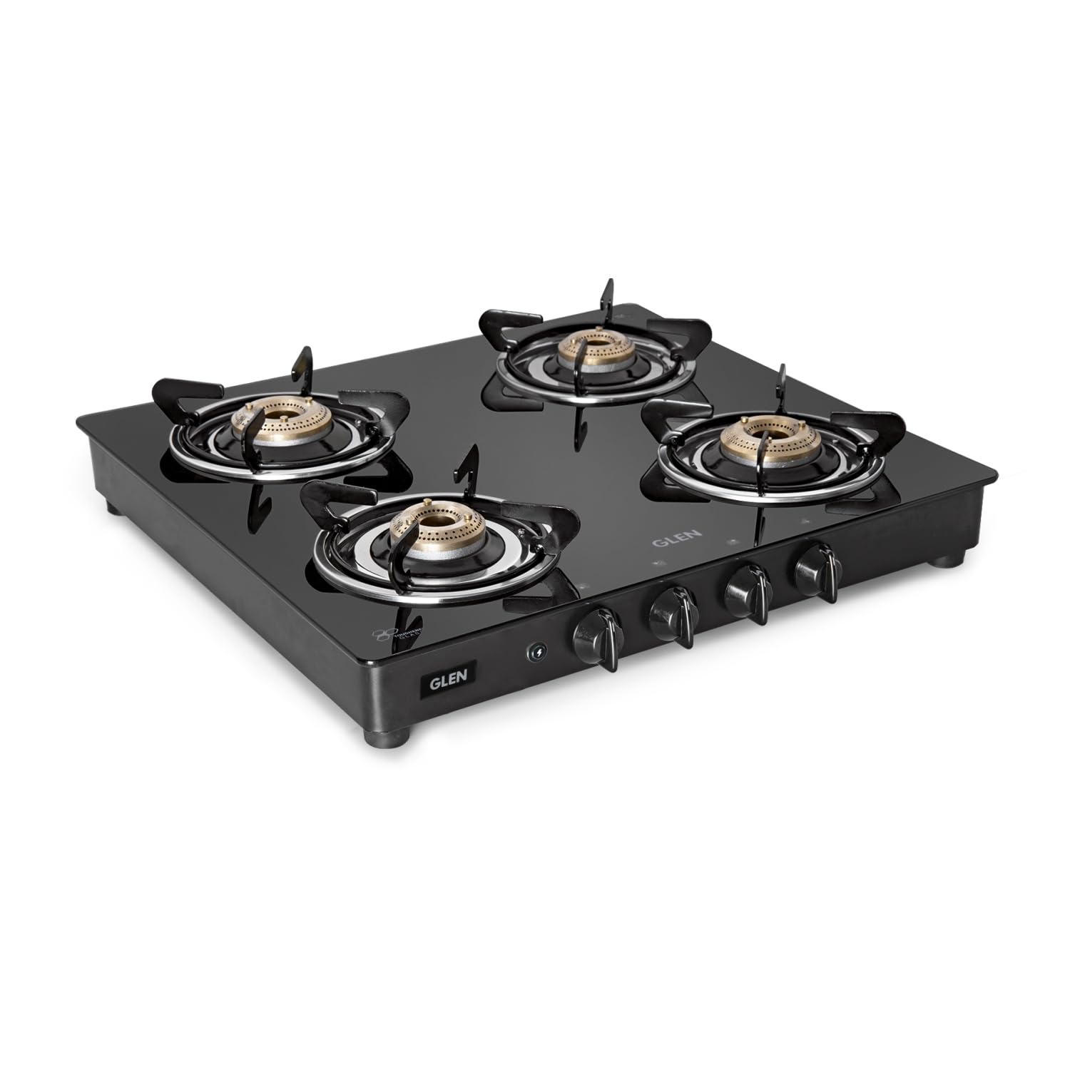 Glen 4 Burner Toughened Glass Top | LPG Gas Stoves | Brass Burners | Black | Auto Ignition | ISI Certified | 1043 GT BB BL AI (Auto ignition) (B08NW3ZCLC) Amazon Price History, Amazon Price Tracker