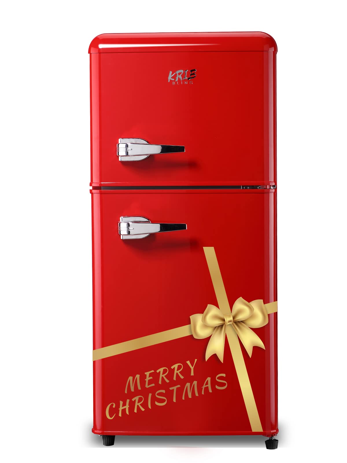 KRIB BLING 3.5 Cu.ft Refrigerators with Freezer, Fridge with 7 Level Temp Adjustable Thermostat, Fridge for Apartment, Office, Basement, Red | Fridge.com